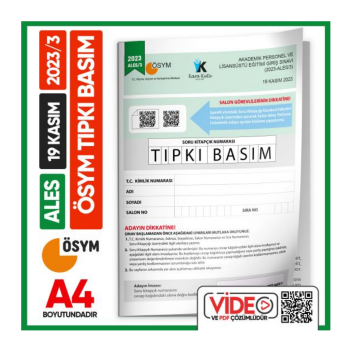 ALES 2023/3 Kasım ÖSYM Tıpkı Basım Çıkmış Soru Deneme Kitapçığı Video/PDF Çözümlü Türkiye Geneli İnformal Yayınları