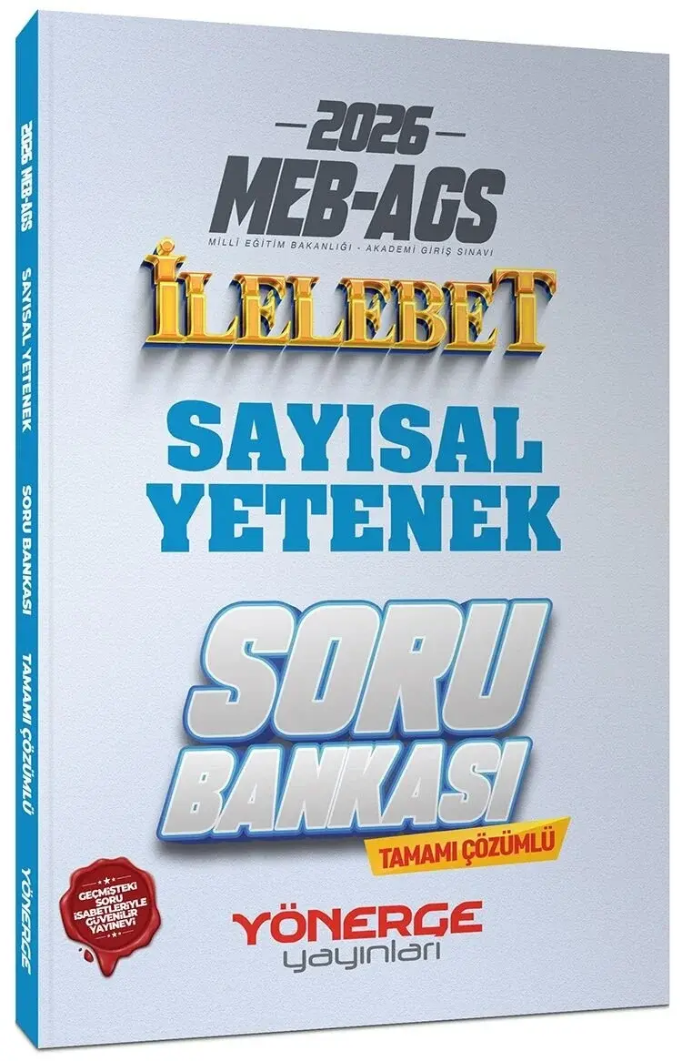 2026 MEB-AGS Sayısal Yetenek İlelebet Soru Bankası Çözümlü - Alparslan Doymuş Yönerge Yayınları