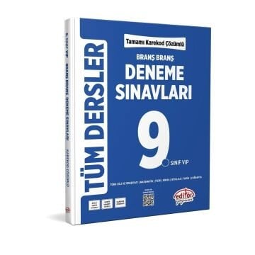 Editör Yayınları 9.Sınıf Branş Branş Tüm Dersler Deneme Sınavları