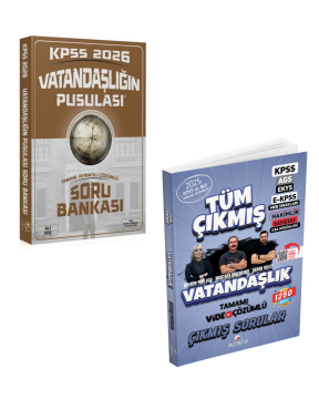 Dizgi Kitap 2026 Vatandaşlık Tüm Sınavlar Çıkmış Sorular & KPSS Vatandaşlığın Pusulası Soru Bankası CBA Yayınları Seti