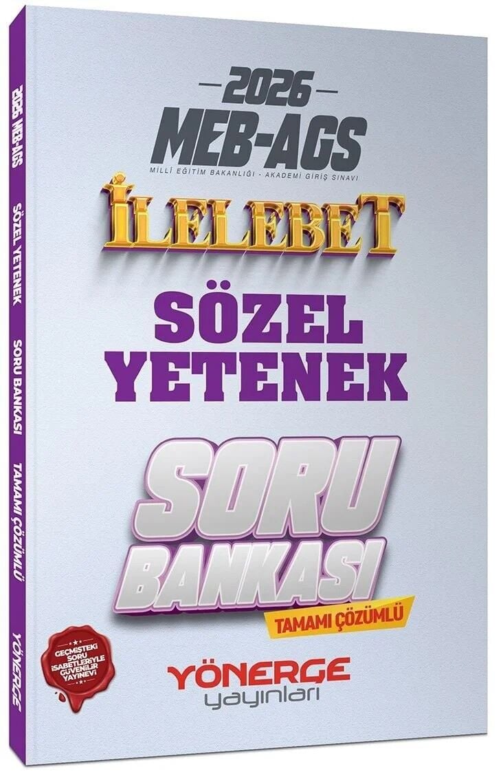 2026 MEB-AGS Sözel Yetenek İlelebet Soru Bankası Çözümlü Yönerge Yayınları