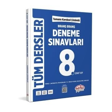 Editör Yayınları 8. Sınıf Branş Branş Tüm Dersler Deneme Sınavları