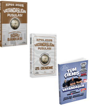 Dizgi Kitap 2026 Vatandaşlık Tüm Sınavlar Çıkmış Sorular & KPSS Vatandaşlığın Pusulası Soru Bankası &  KPSS Vatandaşlık Deneme CBA Yayınları Seti