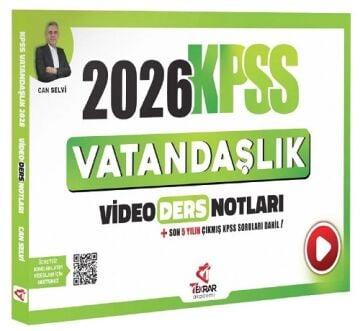 2026 KPSS Vatandaşlık Video Ders Notları Can Selvi Tekrar Akademi Yayınları