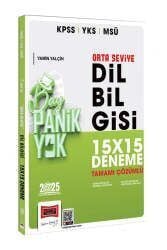 Yargı Yayınları 2025 KPSS YKS MSÜ Tamamı Çözümlü Panik Yok Orta Seviye Dil Bilgisi 15x15 Deneme Yamin Yalçın