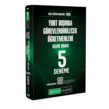 Pegem Yayınları 2026 MEB Yurt Dışında Görevlendirilecek Öğretmenleri Seçme Sınavı Tamamı Çözümlü 5 Deneme