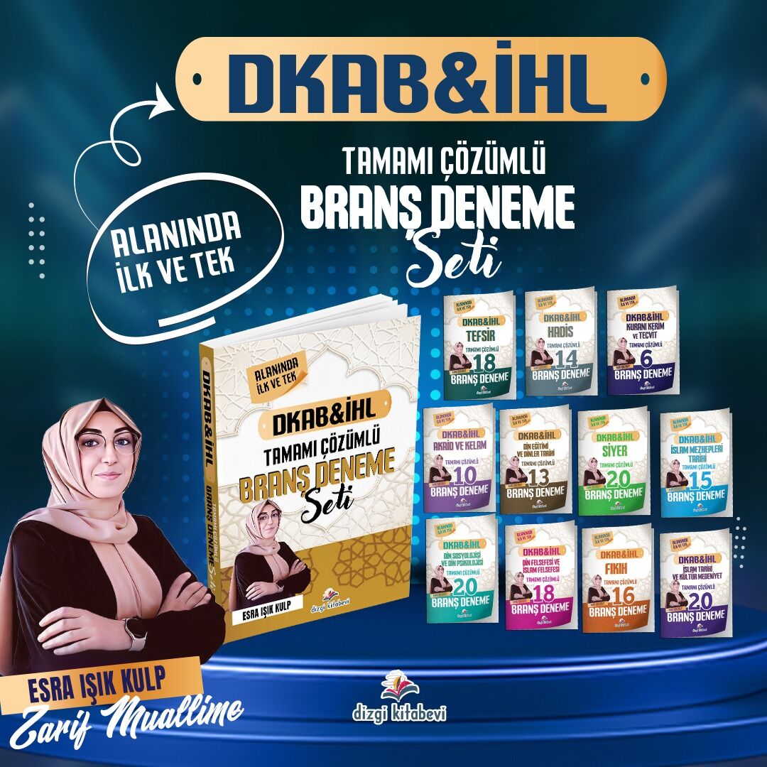 Dizgi Kitap 2026 ÖABT DKAB İHL Tamamı Çözümlü Branş Deneme Seti Esra Işık Kulp Zarif Muallime