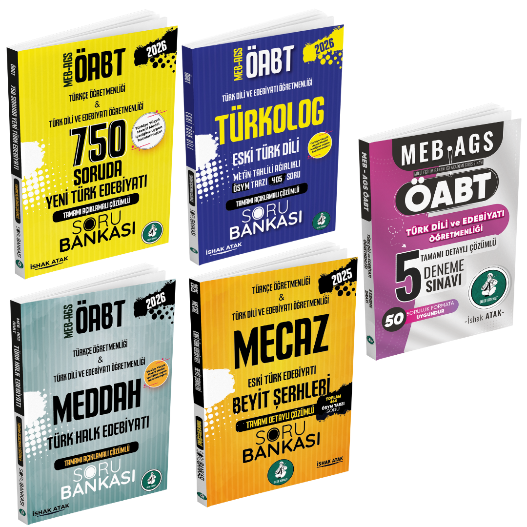 2026 Meb Ags ÖABT Edebiyat & Türkçe Öğretmenliği Tamamı Açıklamalı Çözümlü Kazandıran Set İshak Atak