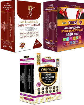 2026 ÇSA Adli Hakimlik Ders Notu Seti & Adli Hakimlik Soru Bankası Seti & Orijinal Adli Hakimlik Çıkmış Soru Bankası Seti 3'lü Modüler Set Yetki Yayınları