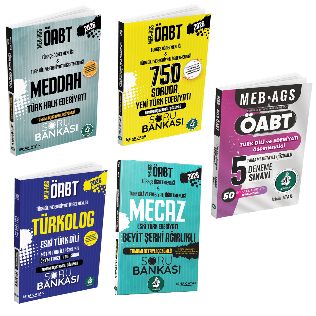 2026 Meb Ags ÖABT Edebiyat & Türkçe Öğretmenliği Tamamı Açıklamalı Çözümlü Kazandıran Set İshak Atak