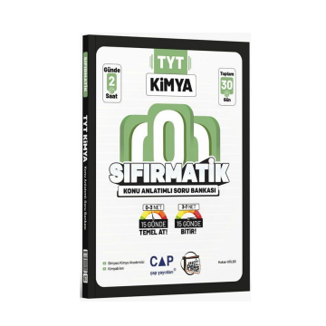 Çap Yayınları TYT Kimya Sıfırmatik Konu Anlatımlı Soru Bankası