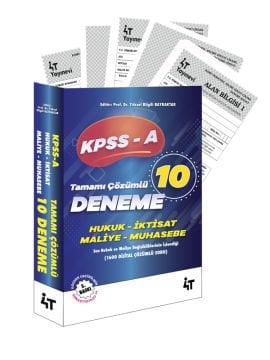 Kpss A  Tamamı Çözümlü 10 Deneme 4t Yayınları