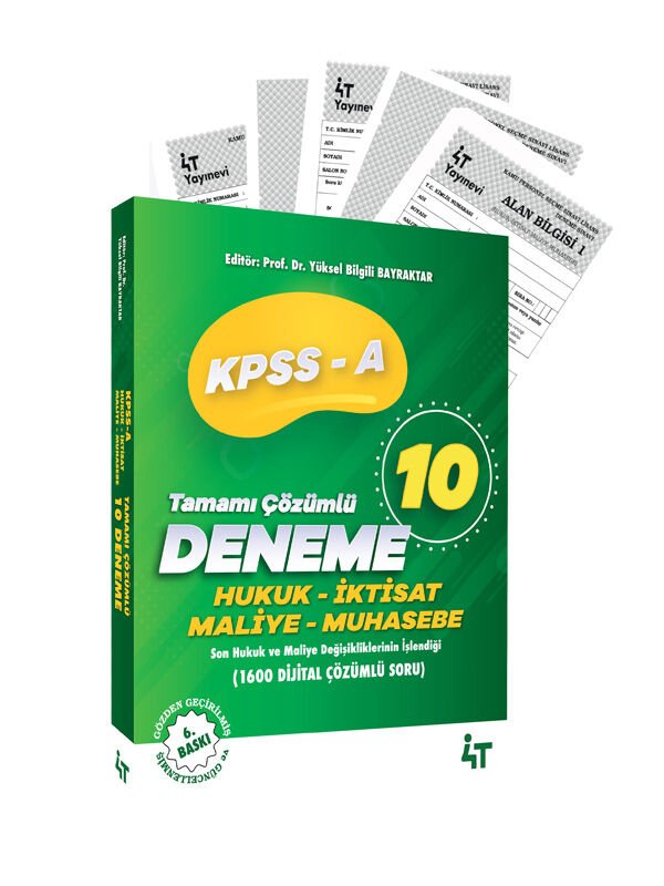 Kpss A  Tamamı Çözümlü 10 Deneme 4t Yayınları