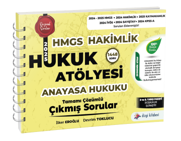 Dizgi Kitap Hukuk Atölyesi Hakimlik HMGS Hukuk Mesleklerine Giriş Sınavı Anayasa Hukuku Tamamı Çözümlü Çıkmış Sorular İlker Eroğlu, Devrim Toklucu