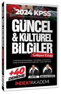 İndeks Akademi 2024 KPSS Güncel ve Kültürel Bilgiler Çalışma Kitabı (40 Deneme İlaveli) - Aydın Yüce, Emrah Vahap Özkaraca İndeks Akademi Yayıncılık