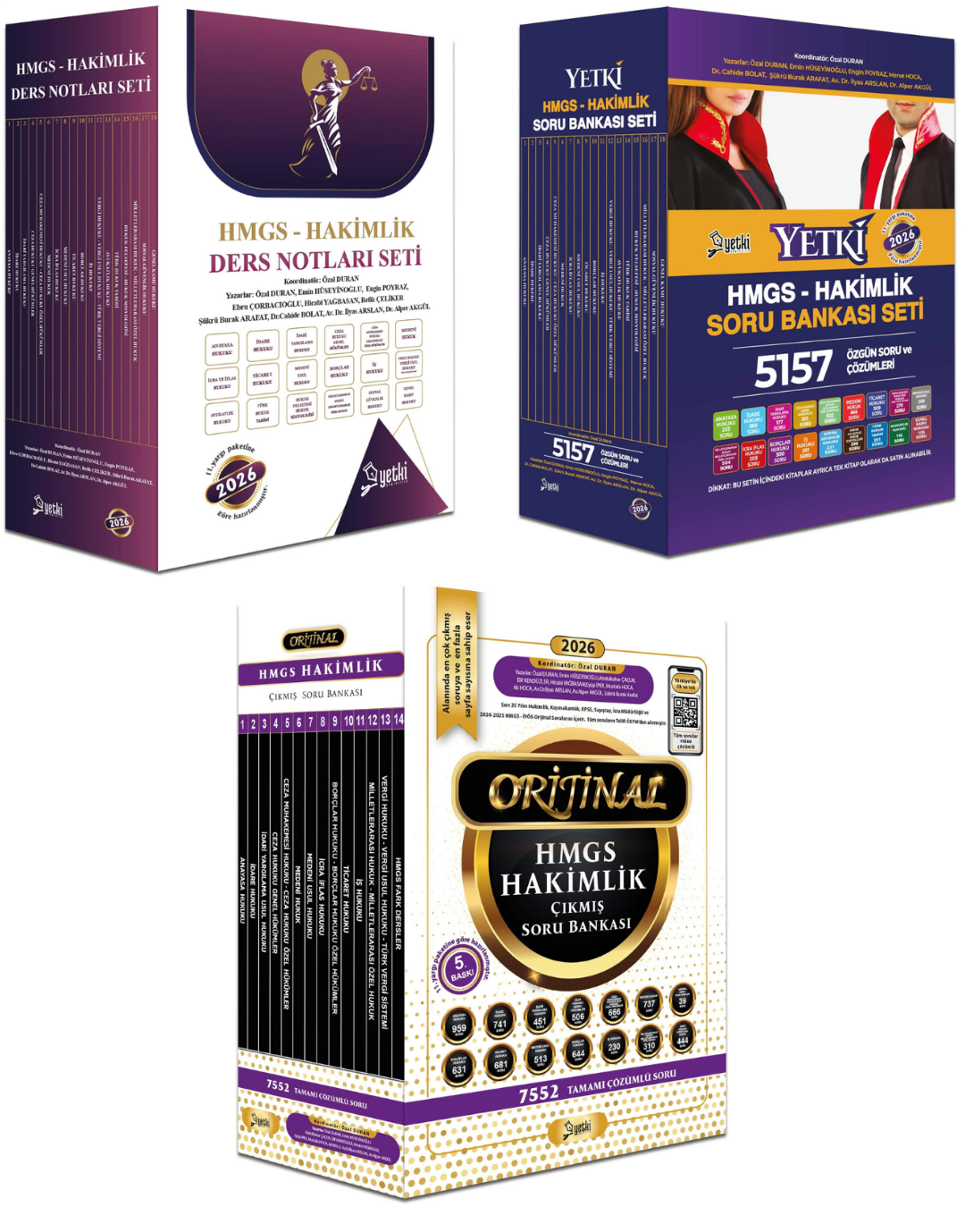 2026 Hmgs ve Hakimlik Ders Notu Seti & Hmgs ve Hakimlik Soru Bankası & Orijinal HMGS-Hakimlik Çıkmış Sorular Seti Yetki Yayınları