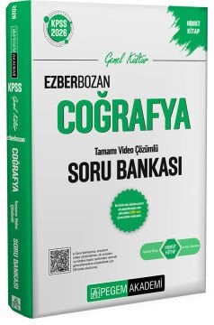 2026 KPSS Genel Yetenek Genel Kültür Ezberbozan Coğrafya Tamamı Video Çözümlü Soru Bankası Pegem Yayınları