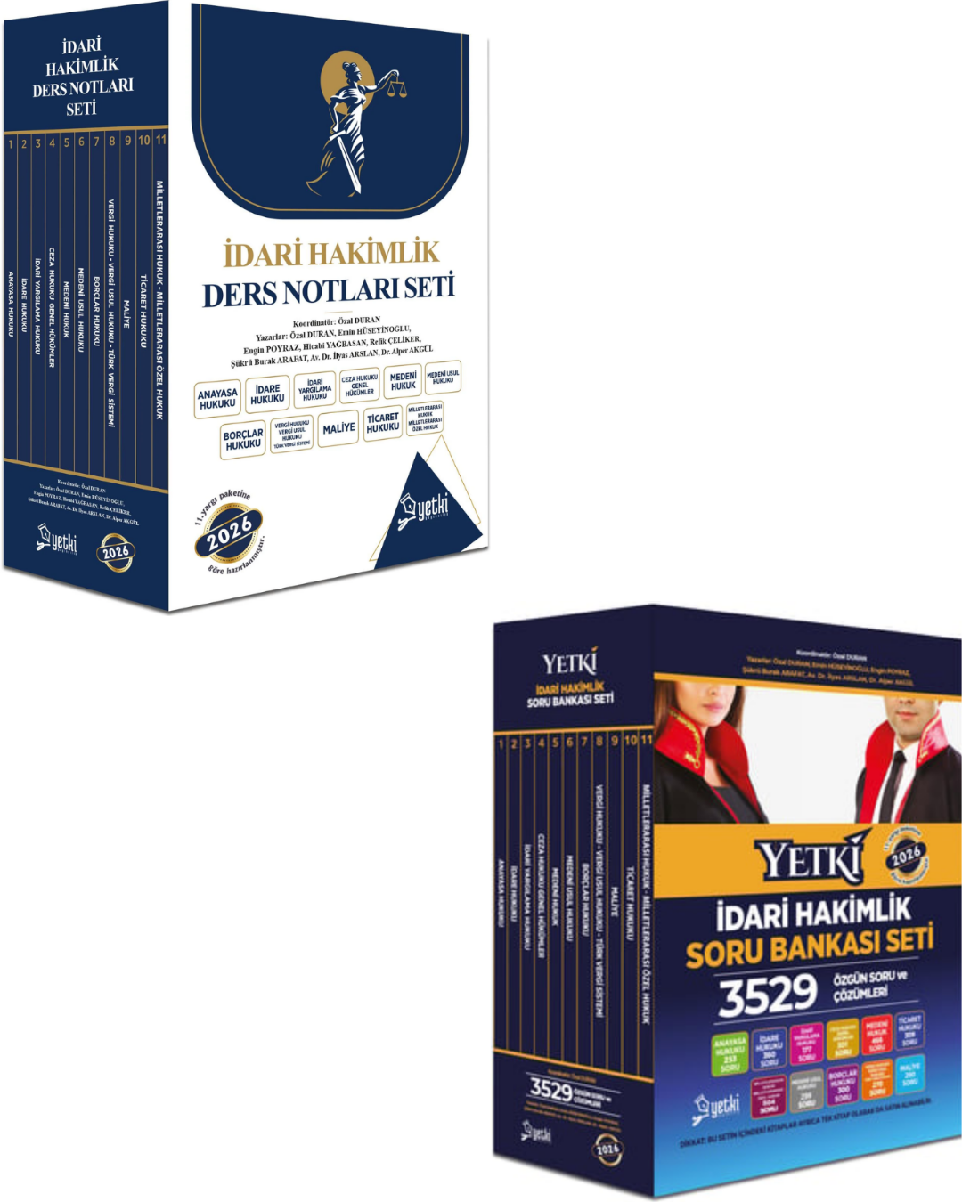 2026 ÇSA İdari Hakimlik Ders Notu Seti & İdari Hakimlik Soru Bankası Seti Yetki Yayınları