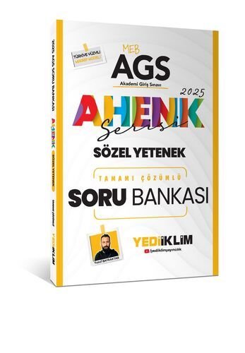 MEB AGS Ahenk Serisi Sözel Yetenek Tamamı Çözümlü Soru Bankası Yediiklim Yayınları