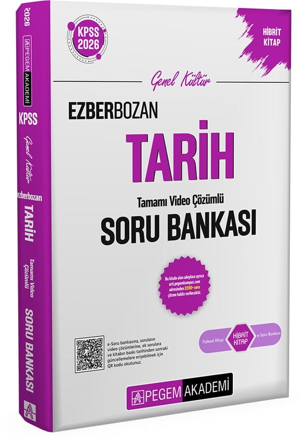 2026 KPSS Genel Yetenek Genel Kültür Ezberbozan Tarih Tamamı Video Çözümlü Soru Bankası Pegem Akademi