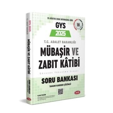 GYS Adalet Bakanlığı Mübaşir ve Zabıt Katibi Soru Bankası - Karekod Çözümlü Data Yayınları