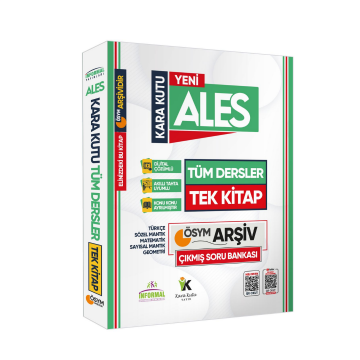 2025 ALES TÜM DERSLER TEK KİTAP Kara Kutu ÖSYM Soru Havuzu Çıkmış Soru Bankası Dijital Çözümlü İnformal Yayınları