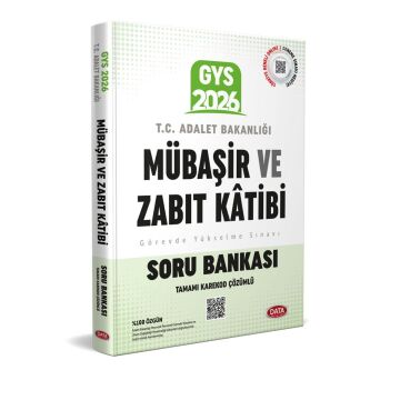 Data Yayınları 2026 GYS Adalet Bakanlığı Mübaşir ve Zabıt Katibi Soru Bankası - Karekod Çözümlü