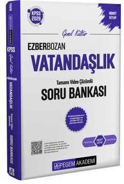 2026 KPSS Genel Yetenek Genel Kültür Ezberbozan Vatandaşlık Tamamı Video Çözümlü Soru Bankası Pegem Akademi
