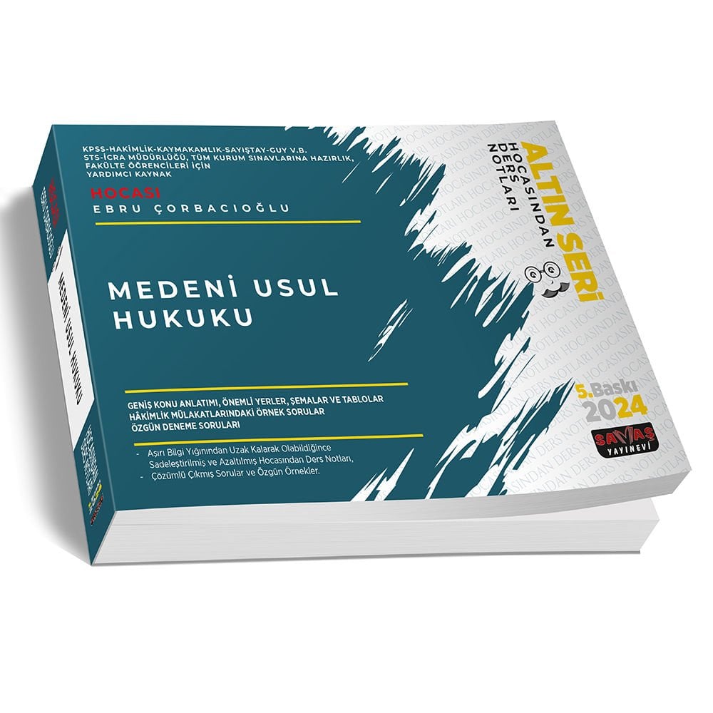 Savaş Yayınları Medeni Usul Hukuku Hocasından Ders Notları