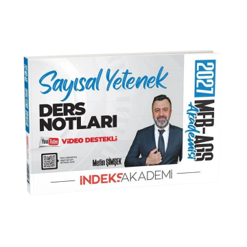 İndeks Akademi Yayıncılık 2027 MEB-AGS Akademisi Sayısal Yetenek Video Ders Notları - Metin Şimşek