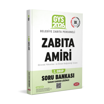 Data Yayınları 2026 Belediye Zabıta Personeli Zabıta Amiri 2. Grup Soru Bankası