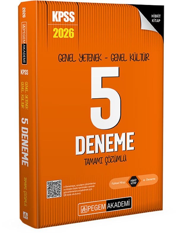 2026 KPSS Genel Yetenek Genel Kültür Tamamı Çözümlü 5 Deneme Pegem Yayınları