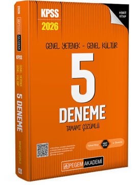 2026 KPSS Genel Yetenek Genel Kültür Tamamı Çözümlü 5 Deneme Pegem Yayınları