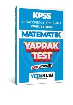 Yediiklim Yayınları 2024 KPSS Ortaöğretim - Ön Lisans Genel Yetenek Matematik Çek Kopart Yaprak Test