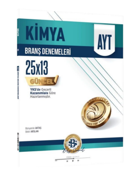 Bilgi Sarmal Yayınları AYT Kimya 25 x 13 Branş Denemeleri