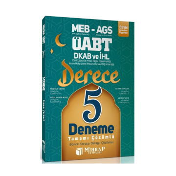 ÖABT MEB-AGS Din Kültürü ve Ahlak Bilgisi Öğretmenliği Derece 5 Deneme Çözümlü Mihrap Yayınları