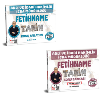 Adli İdari Hakimlik İcra Müdürlüğü FETİHNAME Tarih Konu Anlatımı & Adli İdari Hakimlik İcra Müdürlüğü FETİHNAME Tarih Soru Bankası Bekir Çelik Seti