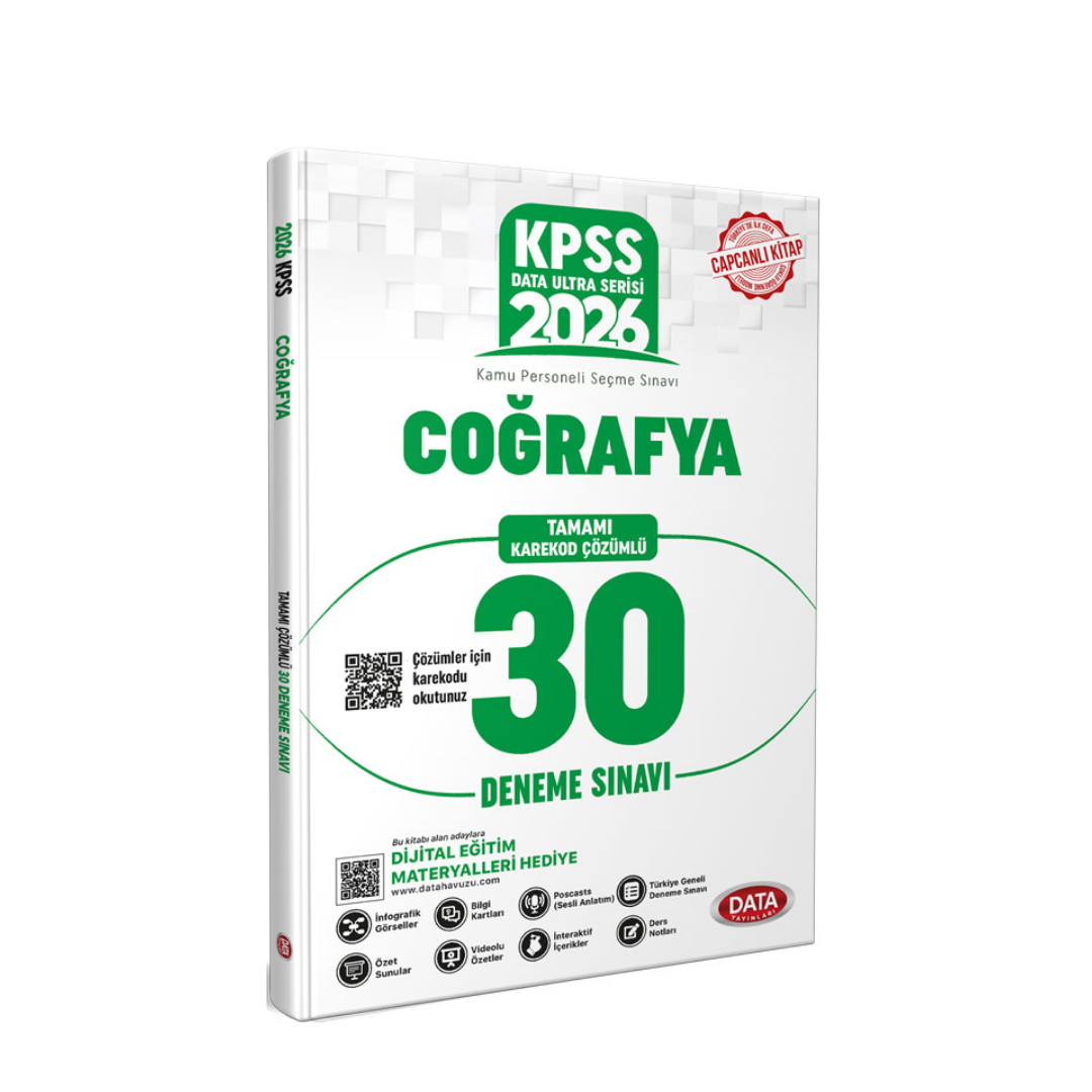2026 KPSS Ultra Serisi Coğrafya 30 Deneme Sınavı Data Yayınları