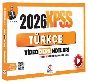 Tekrar Akademi Yayınları 2026 KPSS Türkçe Video Ders Notları - Ercenk Ural
