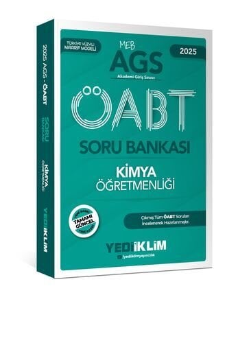 MEB AGS ÖABT Kimya Öğretmenliği Soru Bankası Yediiklim Yayınları