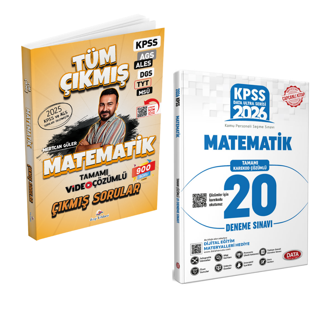 Dizgi Kitap 2026 Matematik Tüm Sınavlar Çıkmış Sorular & KPSS Ultra Serisi Matematik 20 Deneme Data Yayınları Seti