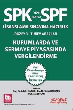 SPF 1013 Düzey 3 Kurumlarda ve Sermaye Piyasasında Vergilendirme