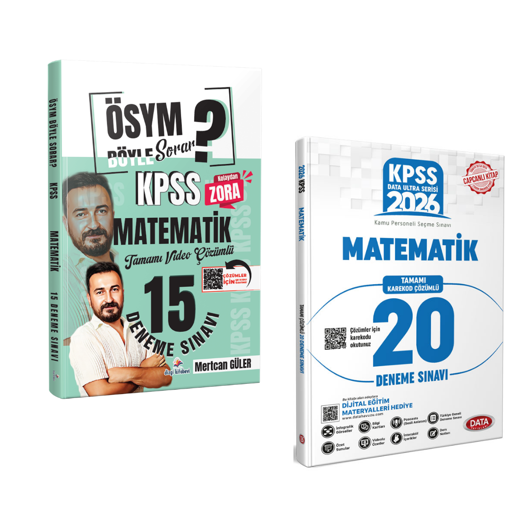 Dizgi Kitap ÖSYM Böyle Sorar 2026 KPSS Matematik 15 Deneme Sınavı & KPSS Ultra Serisi Matematik 20 Deneme Data Yayınları Seti