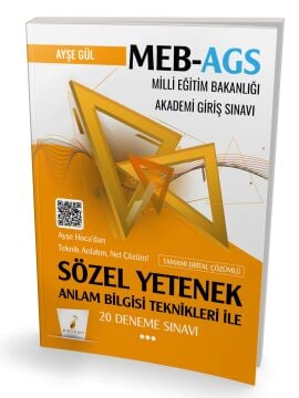 MEB - AGS Hazırlık Anlam Bilgisi Teknikleri ile Sözel Yetenek 20 Deneme Sınavı Pelikan Yayınevi