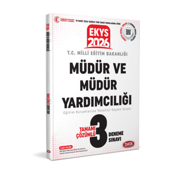 Data Yayınları 2026 MEB EKYS Müdür ve Müdür Yardımcılığı Tamamı Çözümlü 3 Deneme Sınavı