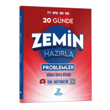 Zeduva Yayınları SML Matematik TYT KPSS AGS DGS 20 Günde Zemin Hazırla Problemler Video Ders Kitabı