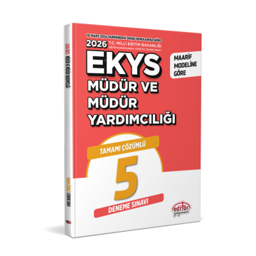 2026 MEB EKYS Müdür ve Müdür Yardımcılığı Tamamı Çözümlü 5 Deneme Sınavı Editör Yayınları