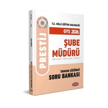 Data Yayınları GYS Milli Eğitim Bakanlığı Şube Müdürlüğü Prestij Tamamı Çözümlü Soru Bankası