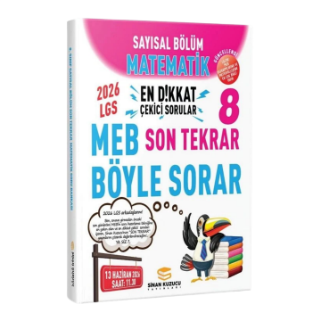 Sinan Kuzucu 2026 LGS Sayısal Bölüm Son Tekrar Matematik Soru Bankası