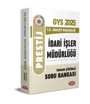 Data Yayınları GYS T.C. Adalet Bakanlığı İdari İşler Müdürlüğü Prestij Tamamı Çözümlü Soru Bankası